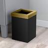 011296193406 Gatco Modern Square Waste Basket Matte Black And