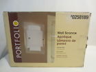 0258189 Portfolio Chrome Finish Wall Sconce Light New In Box Lowes