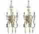 04171 Motivo Wall Sconce Pair Cyan Design French Country 3 Light Bracket Cottage Chic Iron Set Of 2