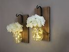045912194652 Rustic Home Source Mason Jar Sconces Fairy Lights