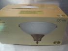 046335815209 Hampton Bay Classic Collection Wall Sconce Light Frosted Scallop Shade