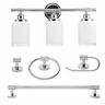 058219514146 Globe Electric Freya Bathroom Set Vanity Light Wit