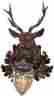 0590-s-bwl Eurolux Home New Wall Sconce Regal Stag Deer Cast Resin Crystal Bead Wire Ul-listed Th