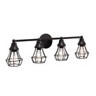 0616049 Kichler Bayley Olde Bronze Cage Vanity Light Dimmable 737995373788