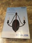 0616057  Kichler Carlotta Wall Sconce Distressed Black Ballard Wood 737995373771