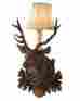 0690c-s-zwl Eurolux Home Wall Sconce Regal Stag Deer Right-facing Cast Resin Lining Faux Leather S
