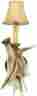 0940r-wl Eurolux Home New Wall Sconce Right Antler Deer Cast Resin Fabric Lining Faux Leather