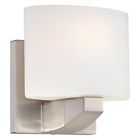 5241-84 1 Modern Nickel Sconce Craftsman Brushed Wall Light Lavery Minka