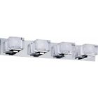 10004clpc Cubic Maxim Chrome Bath 4-light Vanity Lighting Polished
