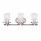 1001255327 Hampton Bay Brushed Nickel Vanity Light With Clear 046335995529