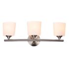 1001553704 Hampton Bay Greylock Brushed Nickel Vanity Light Bowed 022011645513