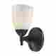 1dr-sw 10150 Elk Lighting 1 Dark Rust Snow White Glass Single Light Wallchiere 748119015736