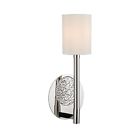 1121-pn 1121 Hudson Valley Lighting Palmdale Wall Sconce With Faux Silk Shade