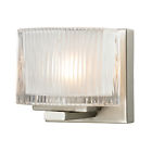 11630 Glass Collection Brushed Light 1 Lighting Elk Nickel Chiseled Vanity