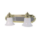 11718-105250 Craftmade Light Polished Brass And Chrome White Bell Glass Vanity