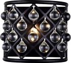 1213w11mb-rc Euroluxhome Wall Sconce Madison Mocha Brown Crystal Clear 616524408873