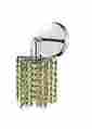1281w-r-p-lp Rc Elegant Lighting 1-light Mini 8-inch High Wall Sconce Chrome Finish With Light Peridot Green