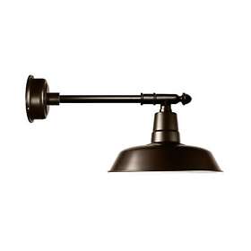 12inch Oldage Led Barn Light With Victorian Arm In Mahogany Brown