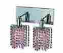 1382w-o-p-ro Rc Elegant Lighting 13.5-inch Mini High 2-light Wall Sconce Chrome Finish With Rosaline Pink