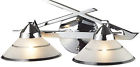 1471-2 Elk Wall Bracket In Polished Chrome And Etched Clear Glass