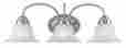 1533-91 Livex Lighting Edgemont 3 Light Vanity Brushed Nickel With White Alabast