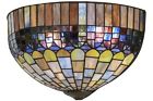 157565 Meyda Lighting Tiffany Candice Wall Sconce Multicolored Plum 705696028016