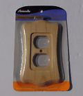 170d Amertac Amerelle Designer Wood Wooden Duplex Wallplate Outlet 070686174814
