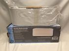 18487-000 Catalina White Linen Fabric Vanity Hollywood Light Refresh Kit