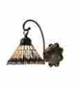 7056962 18525 Meyda Tiffany 8 W Jeweled Peacock Stained Glass Wall Sconce 705696185252