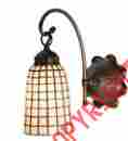 7056963 18643 Meyda 6 Inch Width Beige Geometric 1 Light Sconce Wall Sconces 705696186433