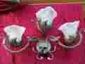 197654 37008 Kichler Lighting Beautiful Nos Nib 3 Light Iron Lillies Vanity 737995370084
