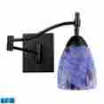 10151 1dr-bl-led Celina Elk Lighting Led Swingarm In Dark Rust Starburst Blue 748119053752