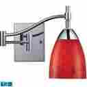 10151 1pc-fr-led Celina Elk Lighting Swingarm Wall Sconce In Polished Chrome 748119053813