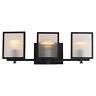 203729a Eglo Bath Vanity Black Brushed Nickel Rectangle Dimmable Reeded Glass