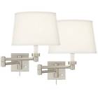 20762-20762-k4850 Possini Euro Design Set Of Brushed Steel White 886305237033