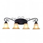 21044 Lt Rob 4 Rubbed Globe Lighting Bronze Oil Bathbar Trans
