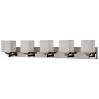 2105-5v Quube Bathroom Vanity Light With Matte Opal Glass 685659022360