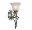 211706pt Galaxy New Casual Pewter Silver 1 Light Glass Shade Fixture Mount Arm Wall Sconce Lamp
