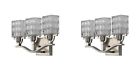22866se Uttermost Pair Modern Three Light Burnished Nickel Wall Vanity Sconce