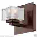 23029-033 429331 Portfolio Pair Of 2 Hardwired Pocket 5 Wall Sconce Clear Glass Bronze Square