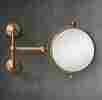2310-0075 Restoration Hardware Bathroom Extension Pivot Mirror In Vintage Bronze Finish