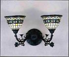 27394 Roman Stained 21 2 Style " Tiffany Lt Meyda Glass Lighting Wide Wall Sconce