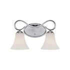 282-ch Millennium Lighting Chrome Vanity Light With Etched White 842639013378