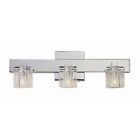 2843 Transglobe Lighting Bathroom Vanity Light Chrome 3 Metropolitan Modern Cubed Glass Shades 736916240475