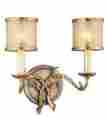 28574161 Corbett Two Light Gold And Silver Leaf Vanity Sale From 556