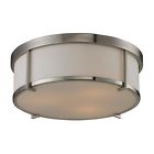 11465 3 Brushed Flush Nickel Ceiling - Mount Light Bulb