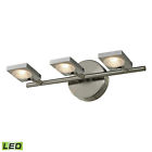 54012 3 Brushed Reilly Aluminum Nickel Light Elk Lighting Vanity Led 3lt