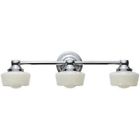 Wi-8023-08 3 Chrome World Bar Light - Imports Bath