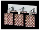 1383w-o-r-bo 3 Lights Id Mini 961280 Chrome Crystal Bordeaux Sconce