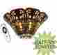 3000 Its Exciting Lighting Stained Glass Half Moon Sconce With 4 Flowers Ambience